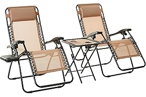 Amazon Basics Zero Gravity Lounger Set of 2 for Uninterrupted Outdoor Relaxation