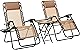 Amazon Basics Zero Gravity Chair With Side Table, Set of 2, Tan