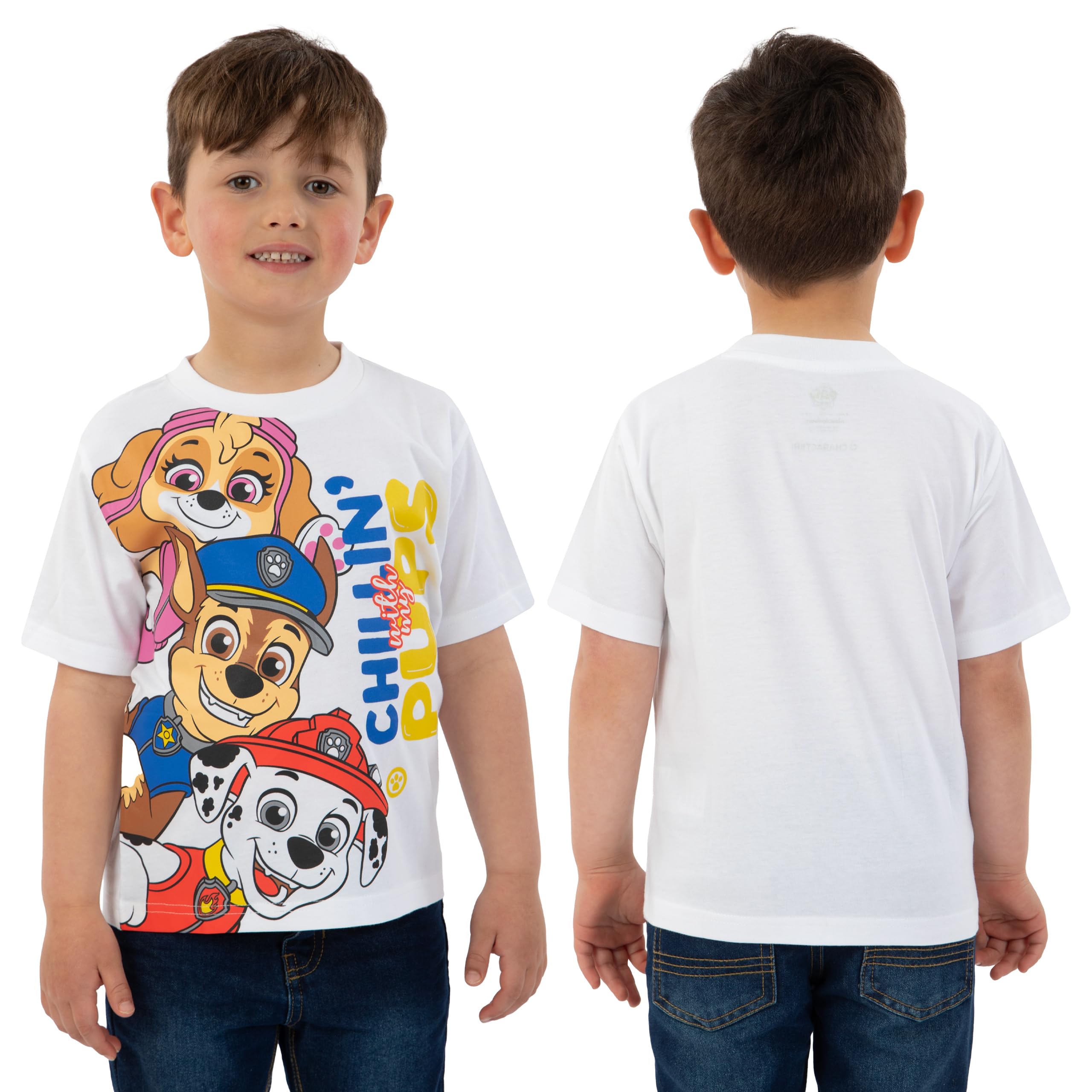 Paw Patrol T Shirt Bambino Pacco da 2, Maglietta Ragazzo Estate, Confezione da 2 Magliette Bambini, Abbigliamento Bambino Cotone