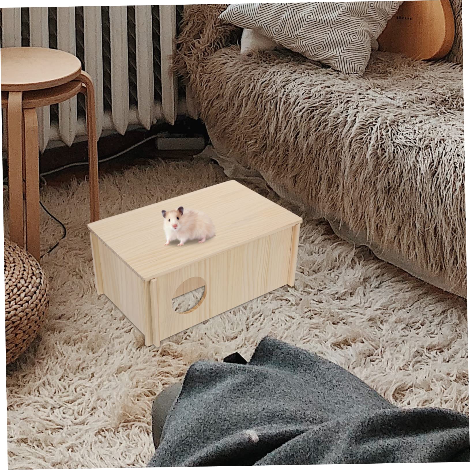 Sosoport 1stück Hamster Nest Gemütliches Schlafhaus Für Hamster Spielzeug Und Versteck Natürlichem Material Für Kleintiere Rückzugsort