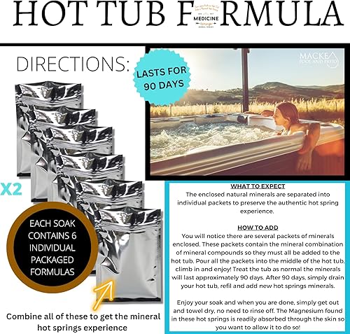 Miniatura 3 de Medicine Springs - Sal del Mar Muerto para bañera de hidromasaje, terapia mineral Minerales del Mar Muerto, colección de remojo de aguas termales