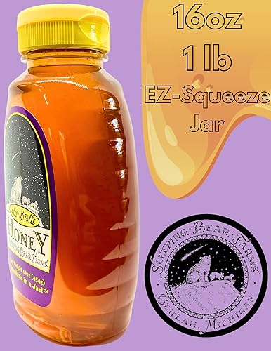 Miniatura 3 de Miel de cardo estrellado, botella de 16 onzas, sin pasteurizar, sin mezclar, sin aditivos, miel de Michigan pura