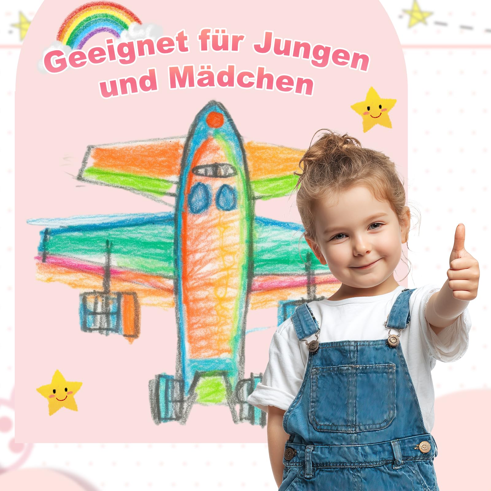 Magnettafel Kinder, Magnetwand Groß 80x100cm, Montessori Magnetwand Kinder mit Kreiden, Abwischbare Tafel, Magnettafel Selbstklebend für Kinderzimmer Deko, Schule, Büro (Hellrosa)