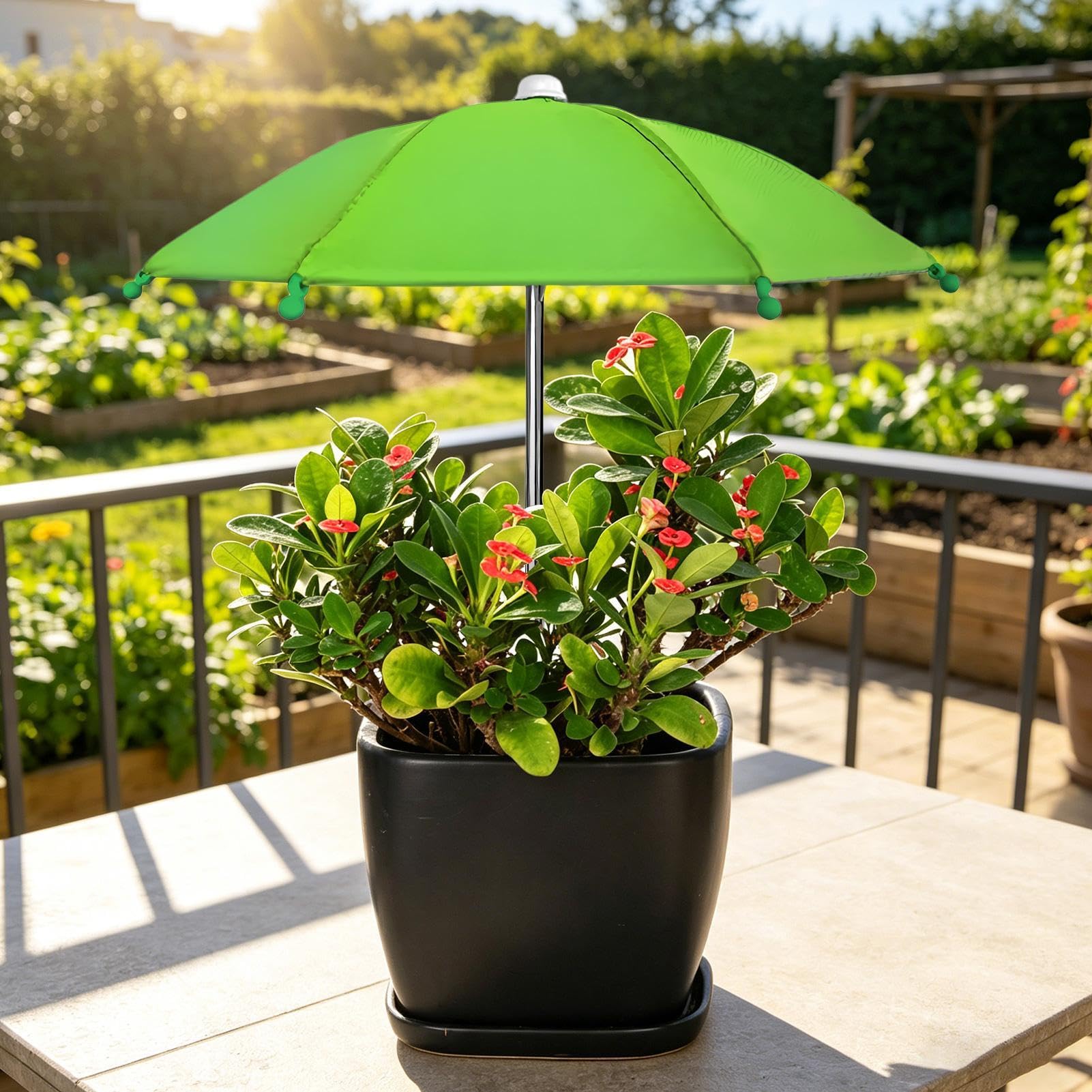Sombrilla Parasol Para Planta Pequeña Al Aire Libre | Parasol Para Planta De Jardín Con Protección Solar | Resistente A Los Rayos UV, Para Miniplantas En Macetas Y Otras Plantas Pequeñas, Etc.