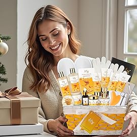 Christmas Gifts for Women - 21-Piece Luxury Bath and Body Gift Basket Set for Women & Men Spa Gift Baskets Set Self Care Gift | Gift Set for Mothers Day Birthday Gifts Gift Sets for Her & Him