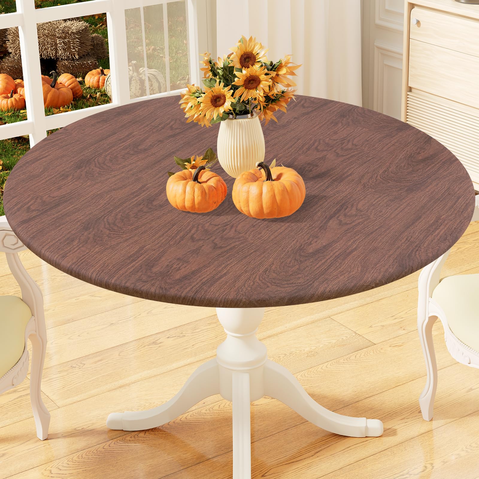 Photo 1 of misaya Round Fitted Tablecloth for 42"-50" Tables