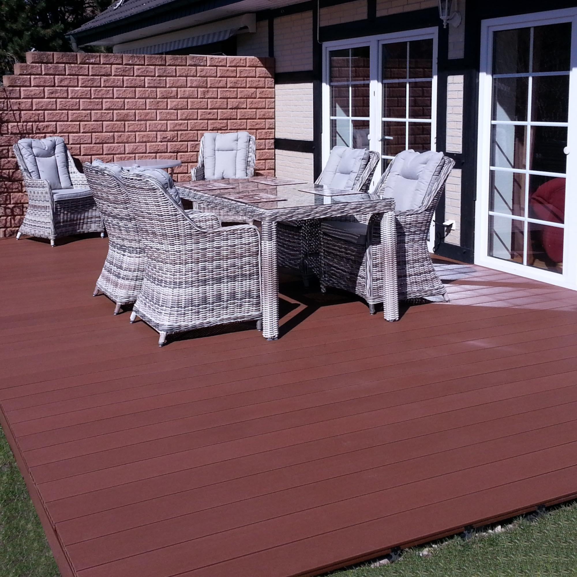 Terrassendielen 220 cm Diele 25mm anthrazit Bausatz 2-60 m²