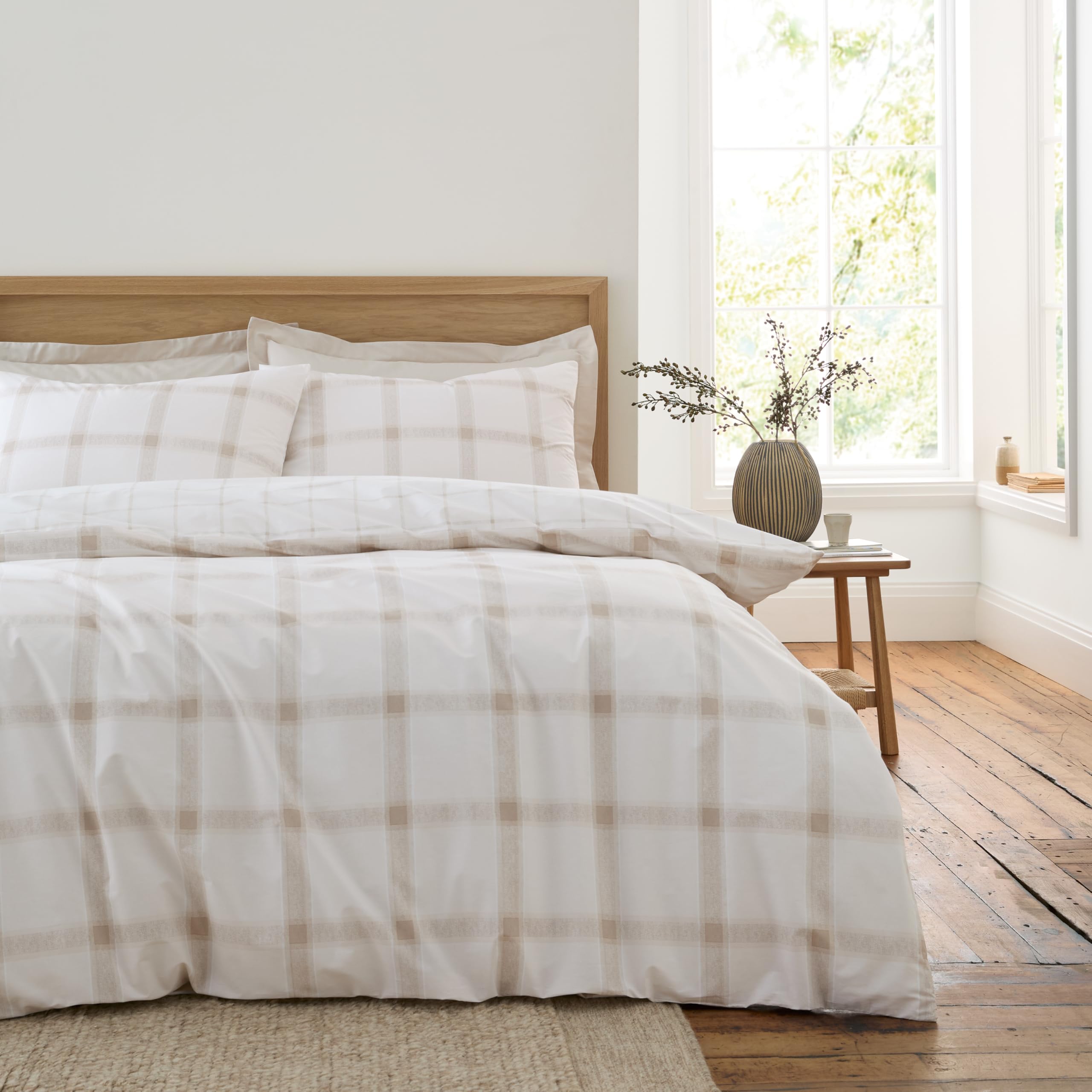 Parure de lit 200 fils en coton peigné Bianca Oxton confort luxe
