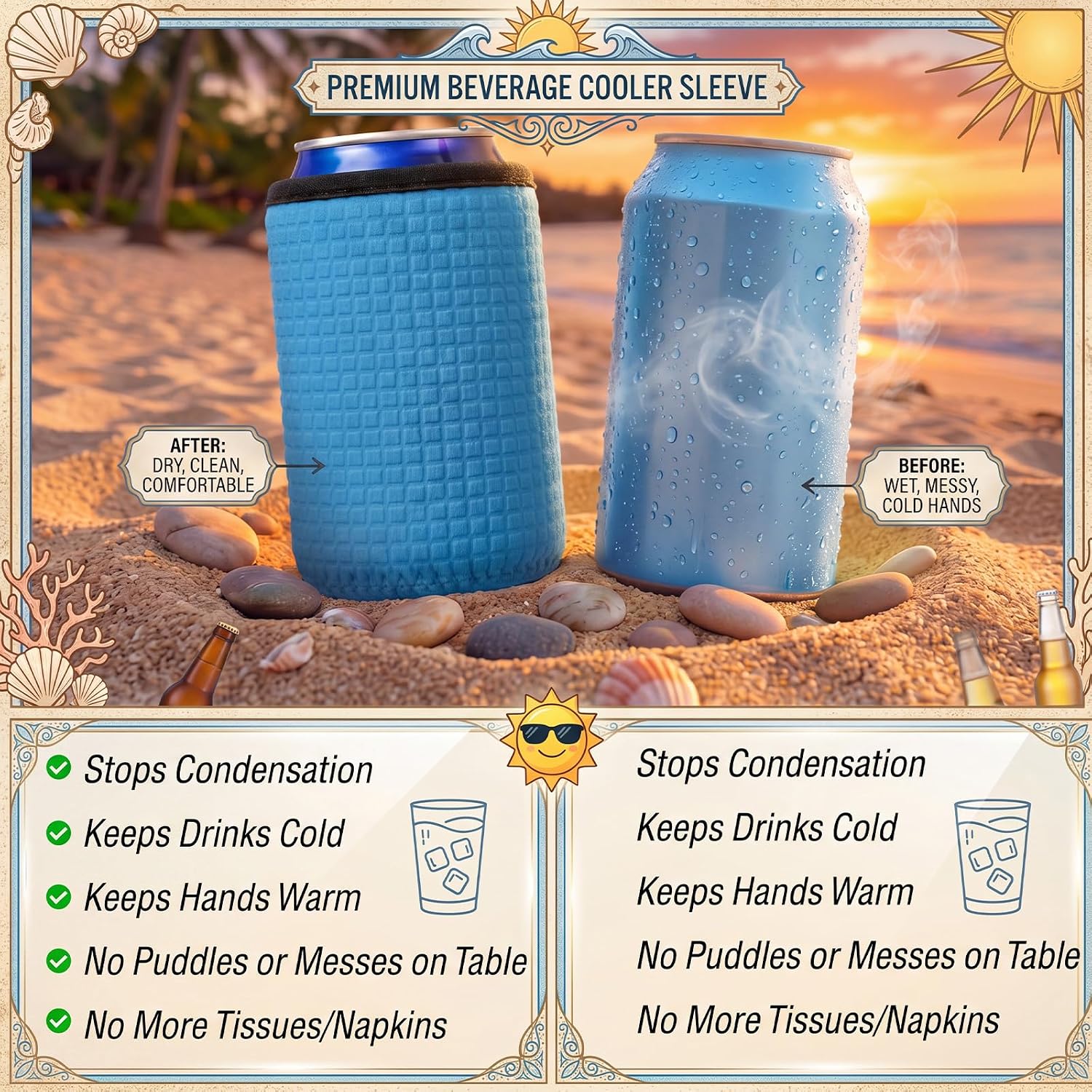 Sunnyray 50 Pack Blank Textured Can Cooler Sleeves for 12 oz Cans, Neoprene Drink Insulators, Reusable Non Slip Beer Soda Holders in 15 Assorted Colors for Parties, Bbq, Wedding Favors