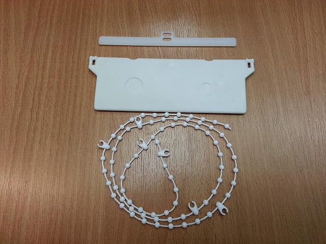 127MM (5") VERTICAL BLIND REPAIR KIT, HANGERS WEIGHTS & CHAINS WHITE X 30