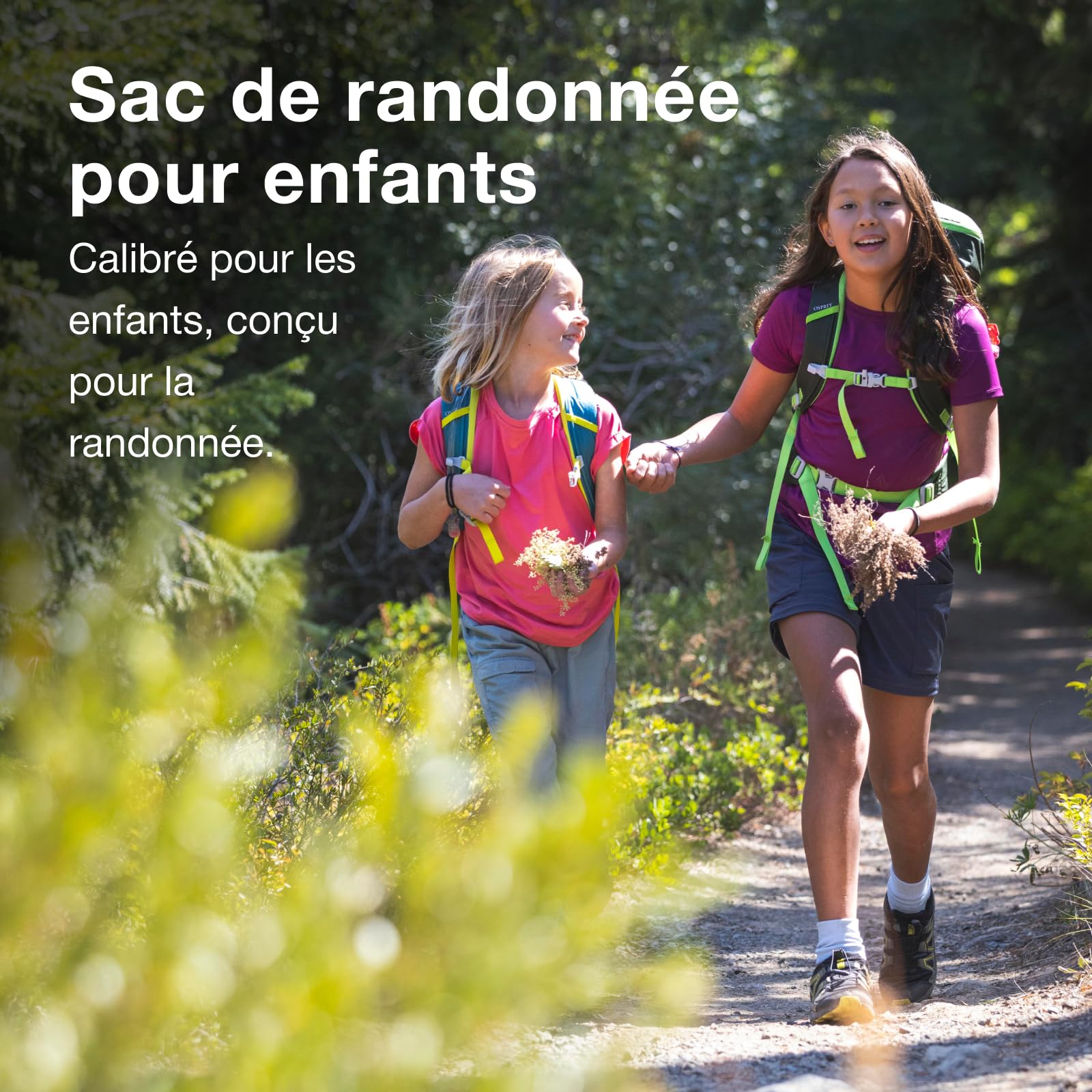 Osprey Jet Sac de randonnée pour enfant, 12L, Blue Spikemoss/Lemongrass