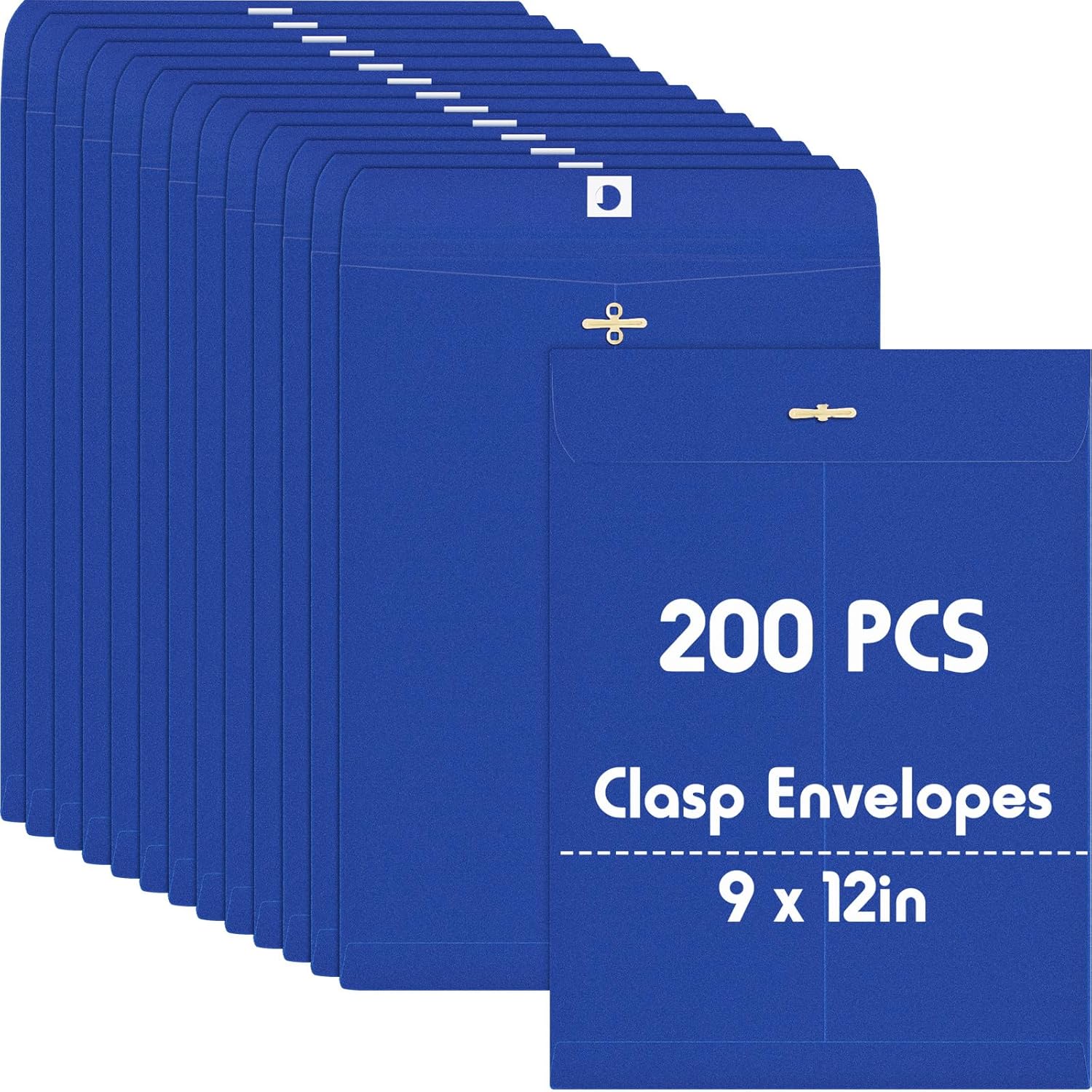 Geyee 200 Pcs 9 x 12 Inch Manilla Envelopes with Clasp