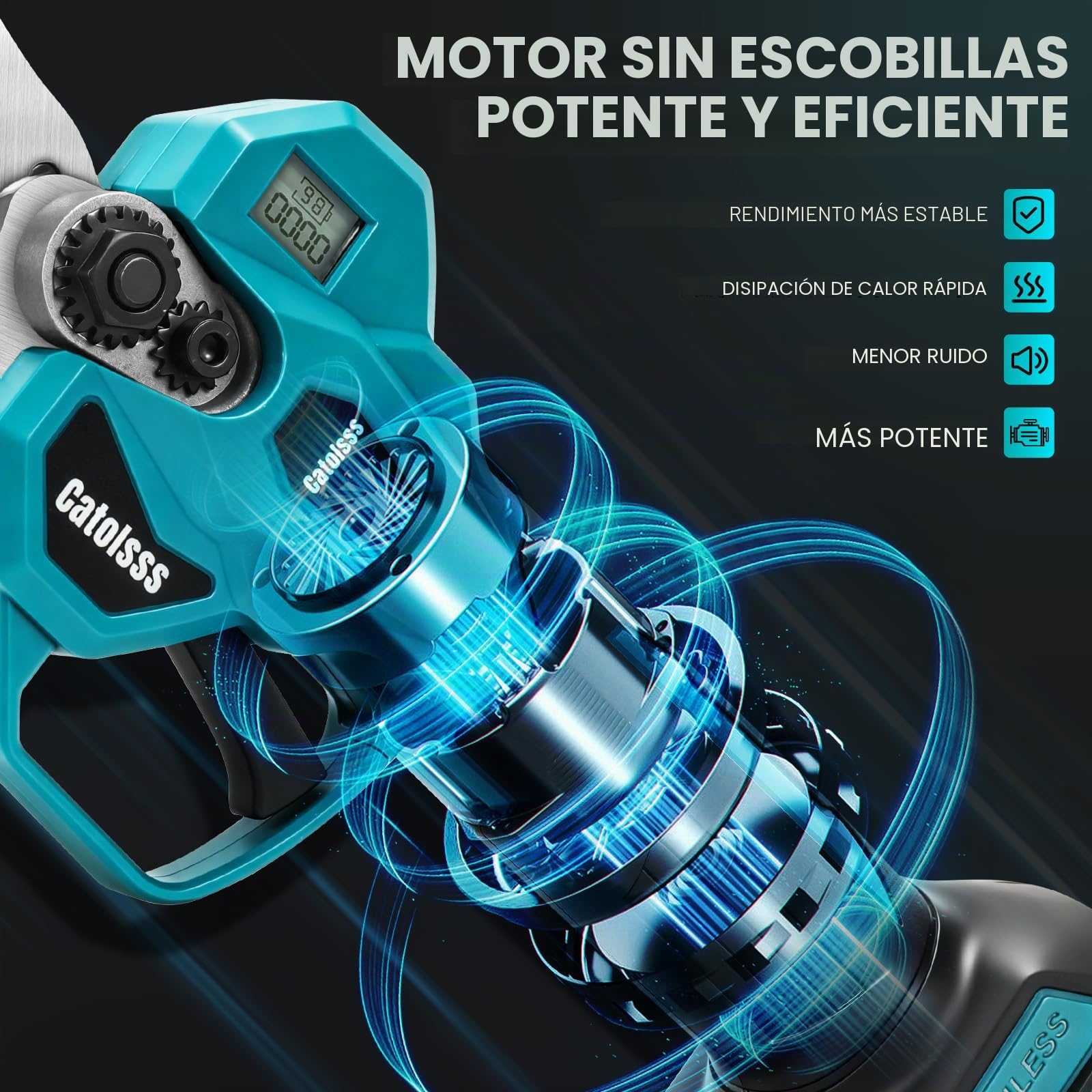 2 EN 1 Tijeras de Podar Eléctricas Telescópicas para Makita 18V(Sin Batería | Roadtime Podadora con Barra Extensible hasta 4,2 m, Cabezal Giratorio 180°, Corte 45 mm, Herramienta de Árboles y Jardín