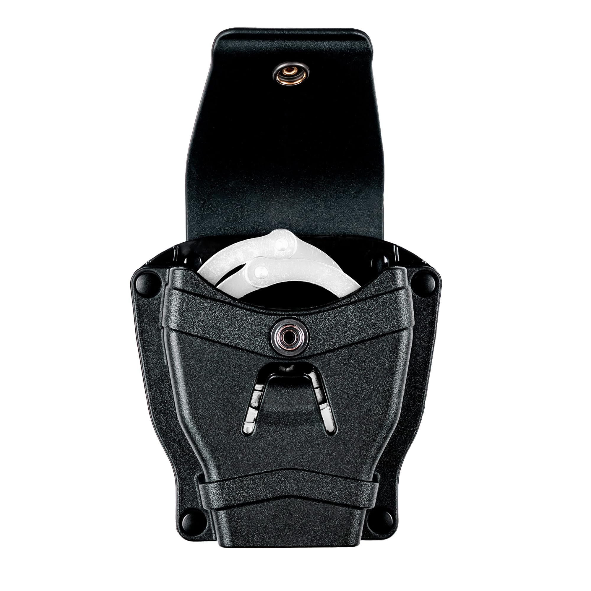 Hero's Pride Edge Handcuff Case - Rotating Universal Adapters for MOLLE and Duty Belts Up to 2.25” Wide - Handcuff Pouch Designed for Hinged Police