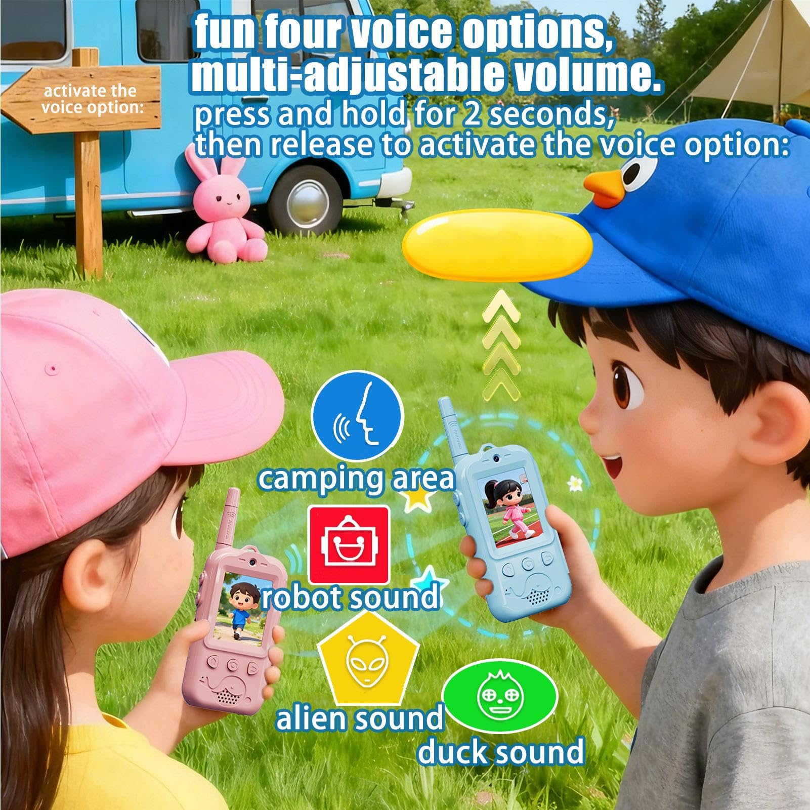Walkie Talkies Infantiles Con Cámara De Video Herramienta De Comunicación
