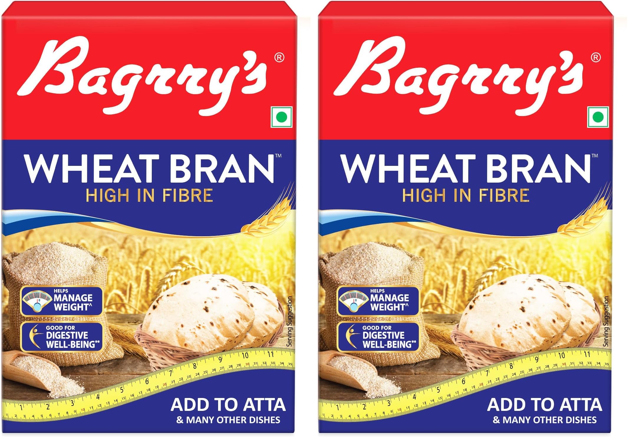 Bagrry's Wheat Bran 1000 gm Box| High in Fibre & Protein | Helps Reduce Cholesterol & Manages Weight | Good Digestive Health | Add to Atta for Fibre Rich Roti, & Many other Dishes (Pack of 2)-image-20