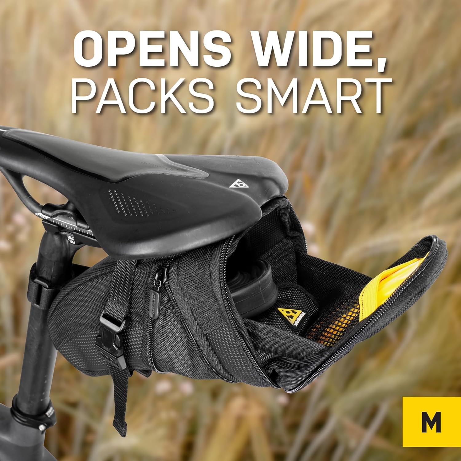 Topeak TC2261B Aero Wedge Pack with Strap Mount, Medium, black