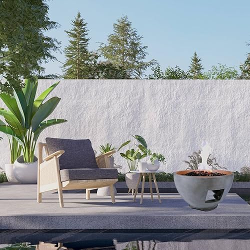 Miniatura 6 de Bluegrass Living HF36177AA-S Ashwick - Mesa para fogata de propano de 40,000 BTU para uso en patio y terraza, construcción MGO, incluye cuentas de