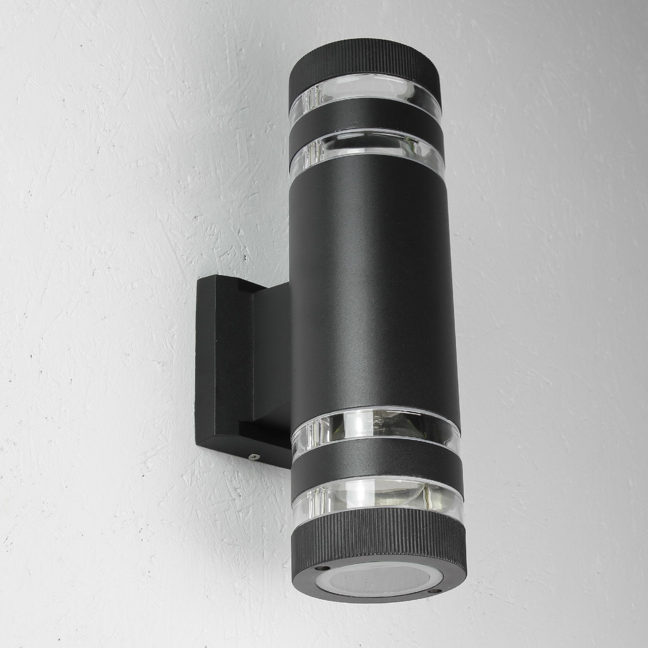 Licht-Erlebnisse Wandleuchte außen Anthrazit 2-flammig Aluminium E27 max. 40W Hauswandleuchte Außenleuchte Wand Außenbeleuchtung Hauseingang Beleuchtung Einfahrt Wandlampe Garten