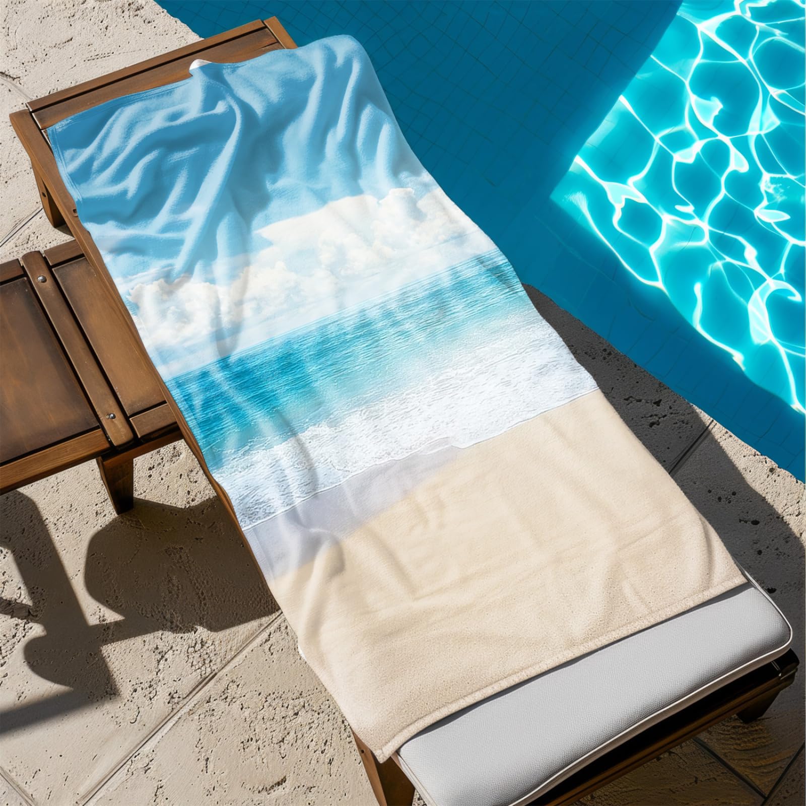 Beach Towel 80x160 Beach Sand Yellow Microfibre Quick Dry Towel for girls,Pool Swimming Travel Towels,Sand-Resistant, Absorbent, Lightweight