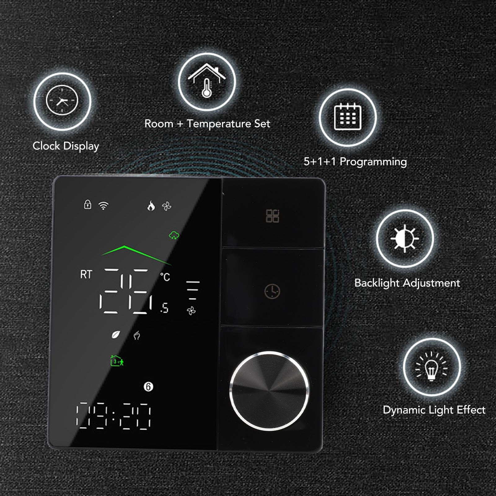 Termostato programable para el hogar, Control por aplicación de Voz Enab, Controlador de Temperatura para calefacción doméstica, Ac95 240v
