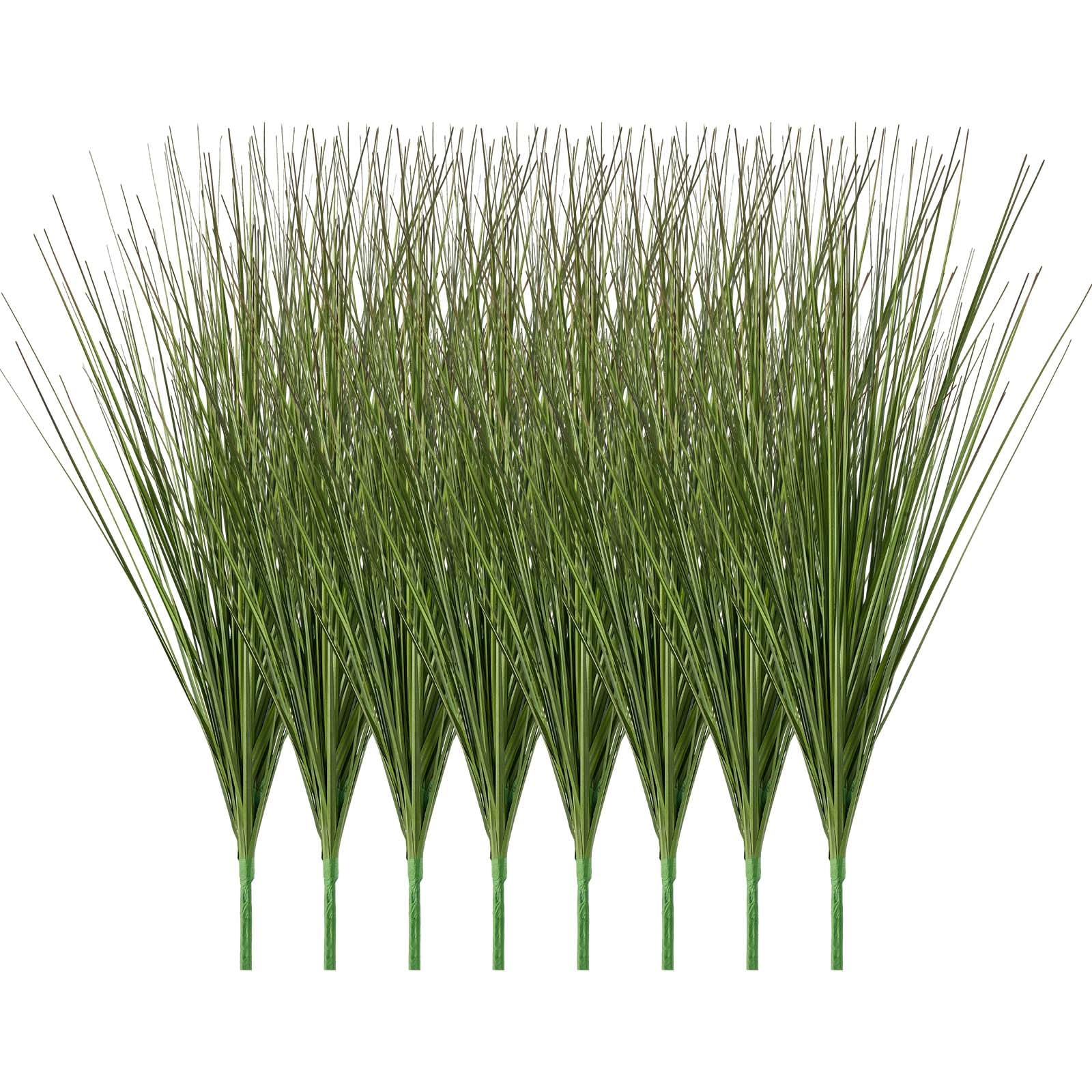 VEVOR Césped Artificial, 686 mm, Arbustos Verdes Artificiales, PVC Premium para Hogar, Jardín, Oficina, Decoración de Habitaciones, Inauguración de la Casa, 8 Piezas, Verde, 686 x 100 x 100 mm