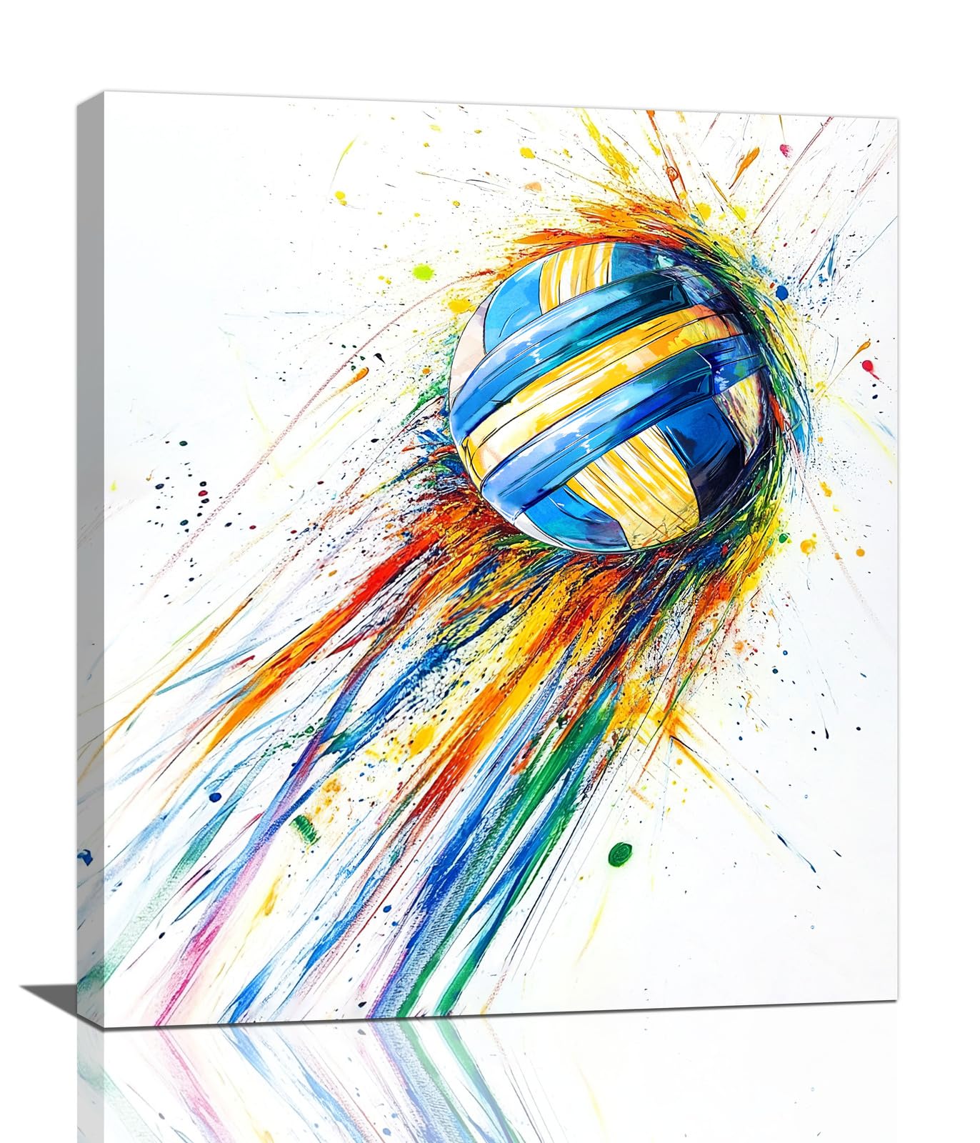 Amazon.com: Funaluz Banksy Volleyball Wall Art Colorful Volleyball