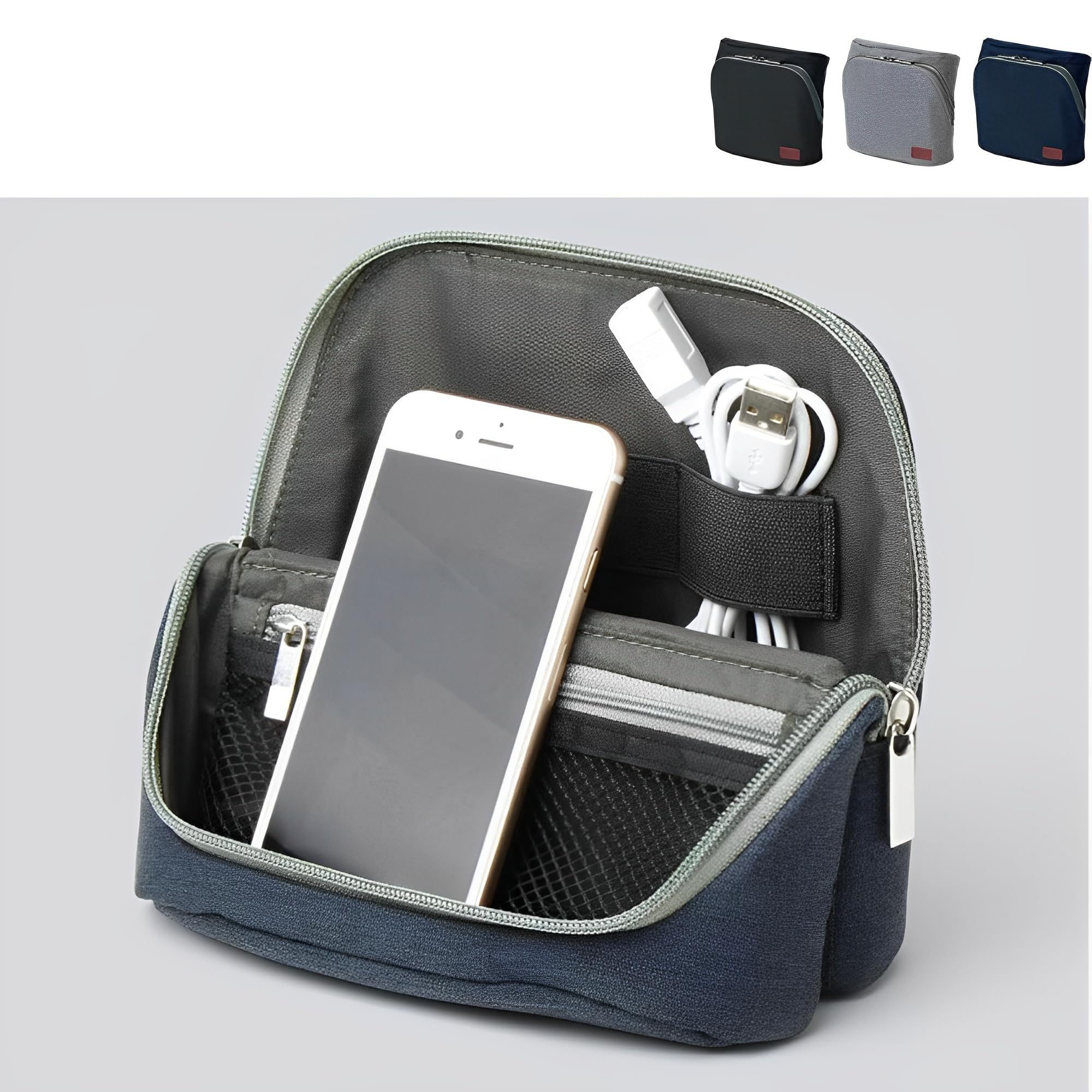 Sonic Sma-Sta Lilou Estuche Para Bolígrafo De Pie Y Pentel I+ Cuerpo De Bolígrafo + Paquete De 7 Recambios, Azul Marino/lunares, Viajes