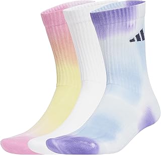 شراب بتصميم ألوان متداخلة للجيم والتدريب للرجال والنساء من اديداس، ثلاثة أزواج في العبوة، متعددة الالوان بليس ليلاك