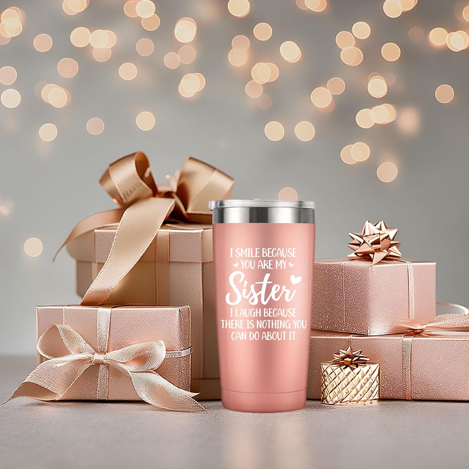 Sisters Gifts from Sister - Birthday Mothers Day Gift for Sisters Christmas Ideas Galentines Day Gifts, Sister Tumbler, 20oz - Image 5