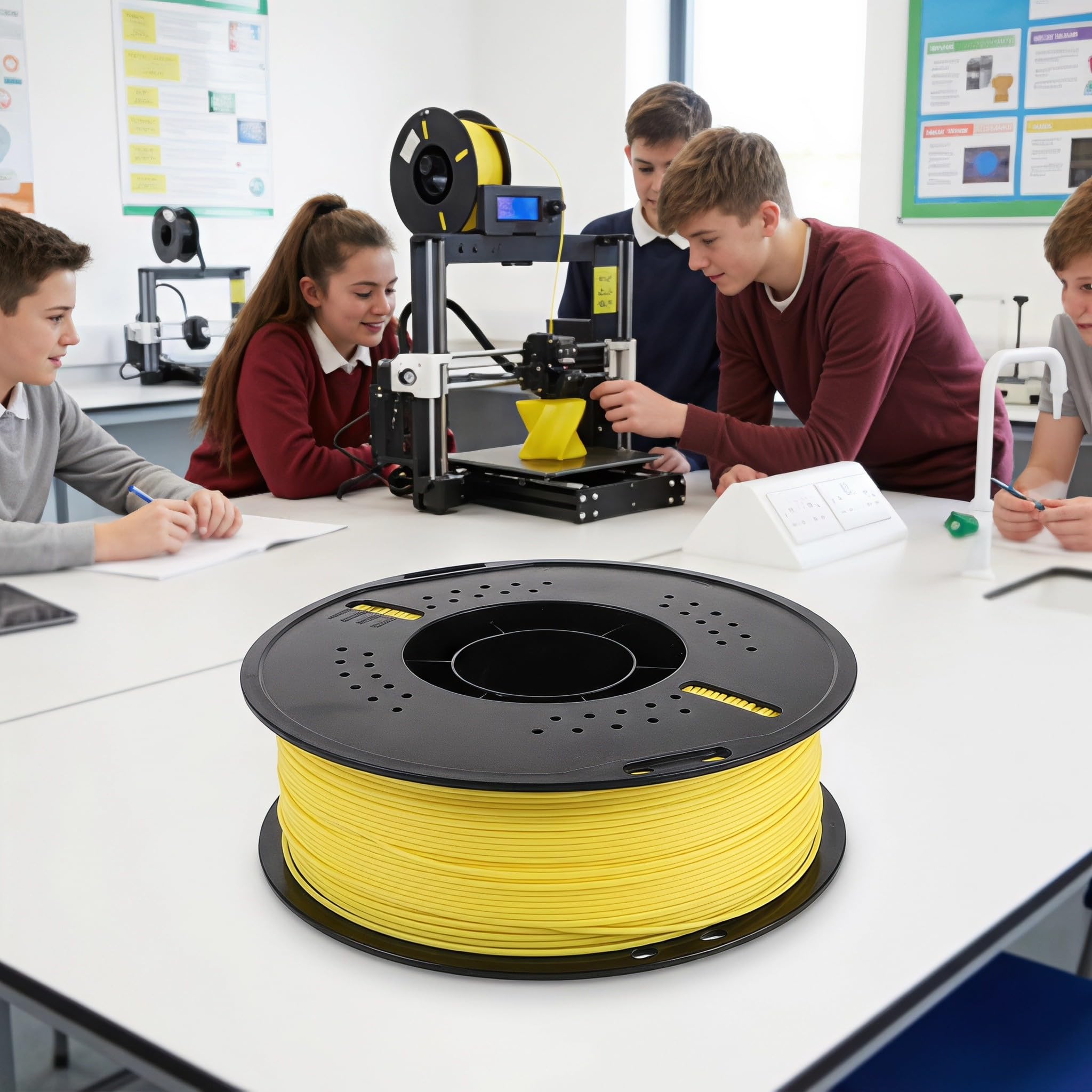 Kisangel Paquete de filamento para impresora 3D - Bobina de filamento transparente pastel de 1,75 mm - Suministros para impresión 3D para proyectos de bricolaje y manualidades festivas - Bobina de 1