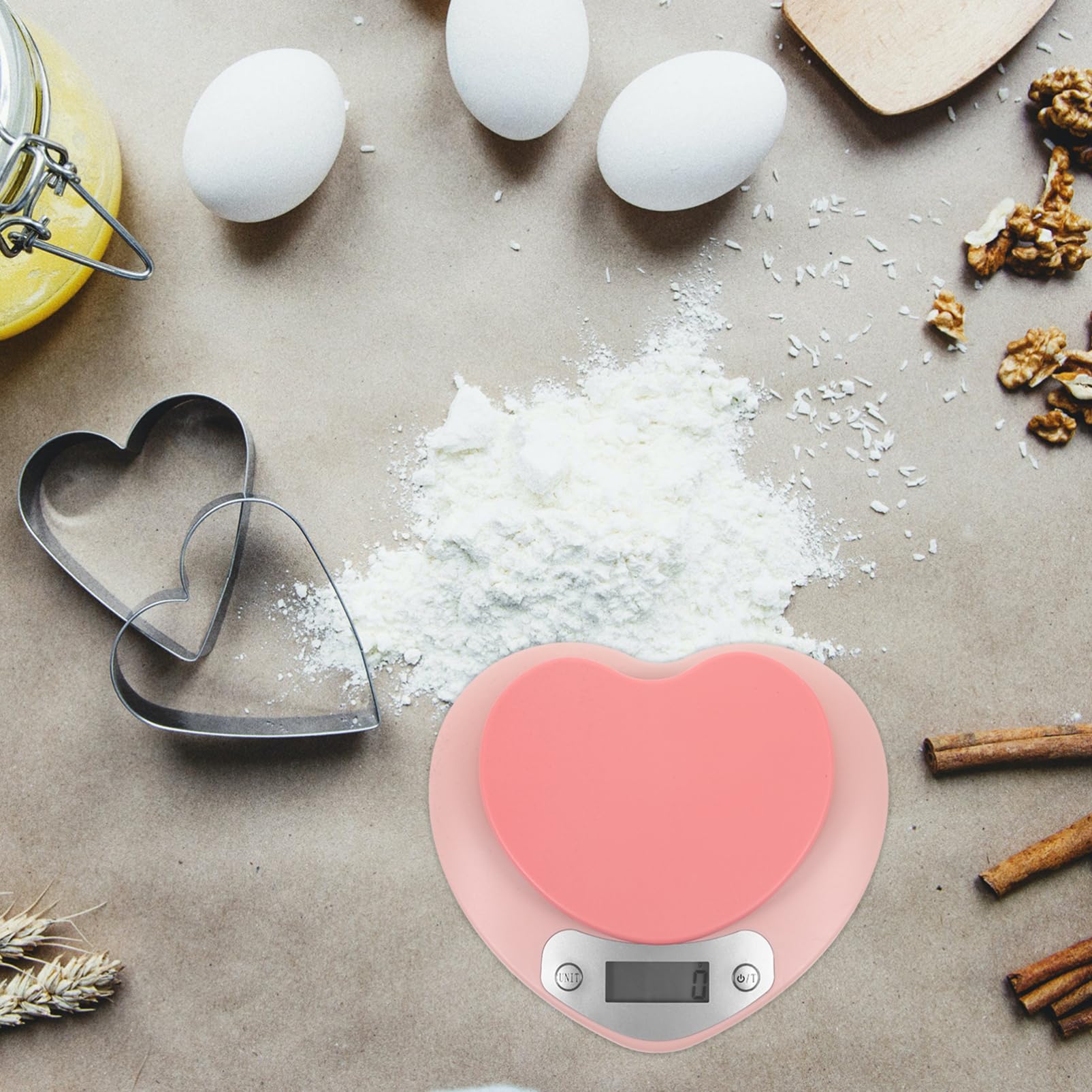 Sosoport Báscula Electrónica de Cocina Precisa 1 Plástico Multiusos Diseño Compacto para Hornear y Cocinar Báscula Digital Portátil