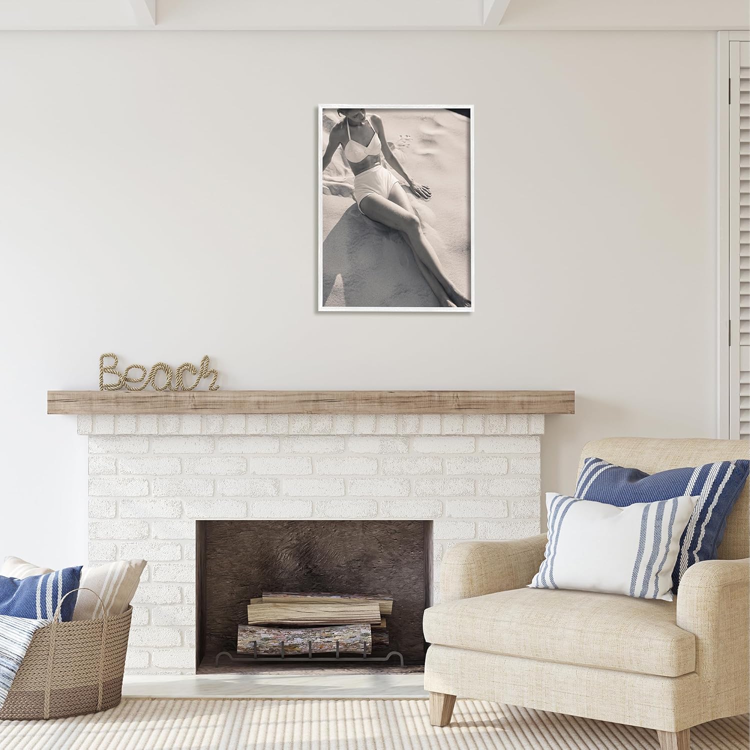 Stupell Industries Beach Fashion Photography Framed Giclee Art by Graffi*Tee Studios