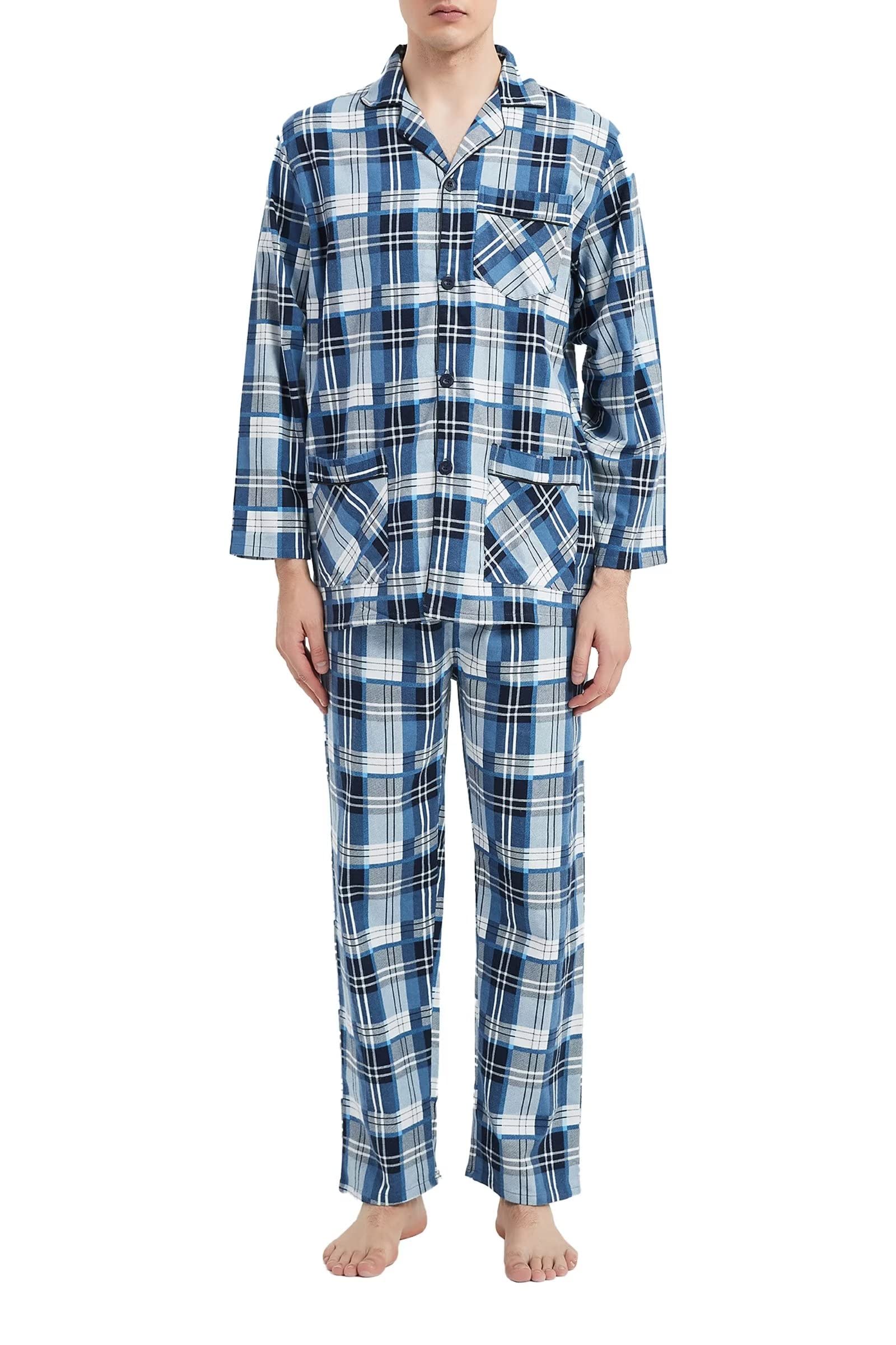 Pyjama Heren Broek GLOBAL Sets Tweedelige Pyjamaset Met Lange
