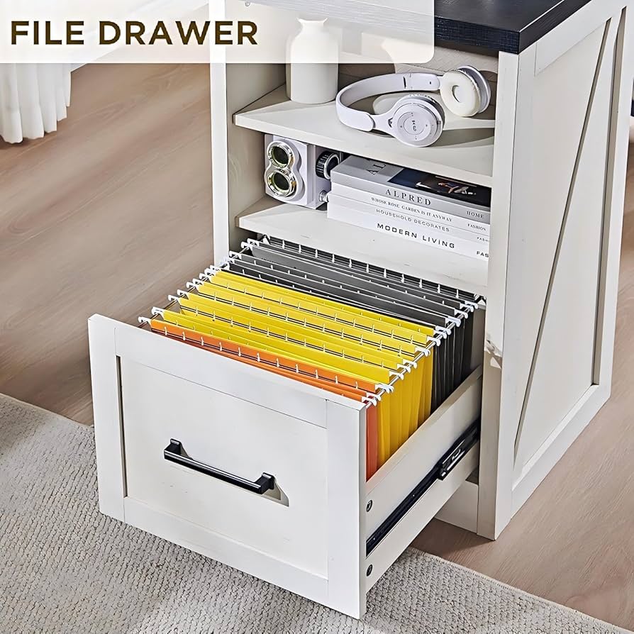 Amazon.com: JXQTLINGMU Home Office Desk, Modern Farmhouse Computer