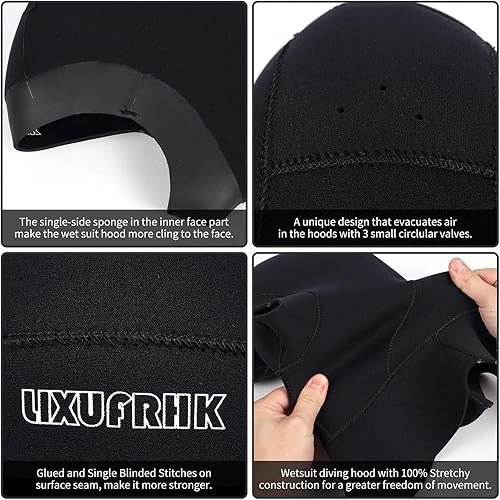 Miniatura 6 de LIXUFRHK Traje de neopreno para buceo con capucha para hombres y mujeres buceo esnórquel kayak natación vela canoa surf deportes acuáticos