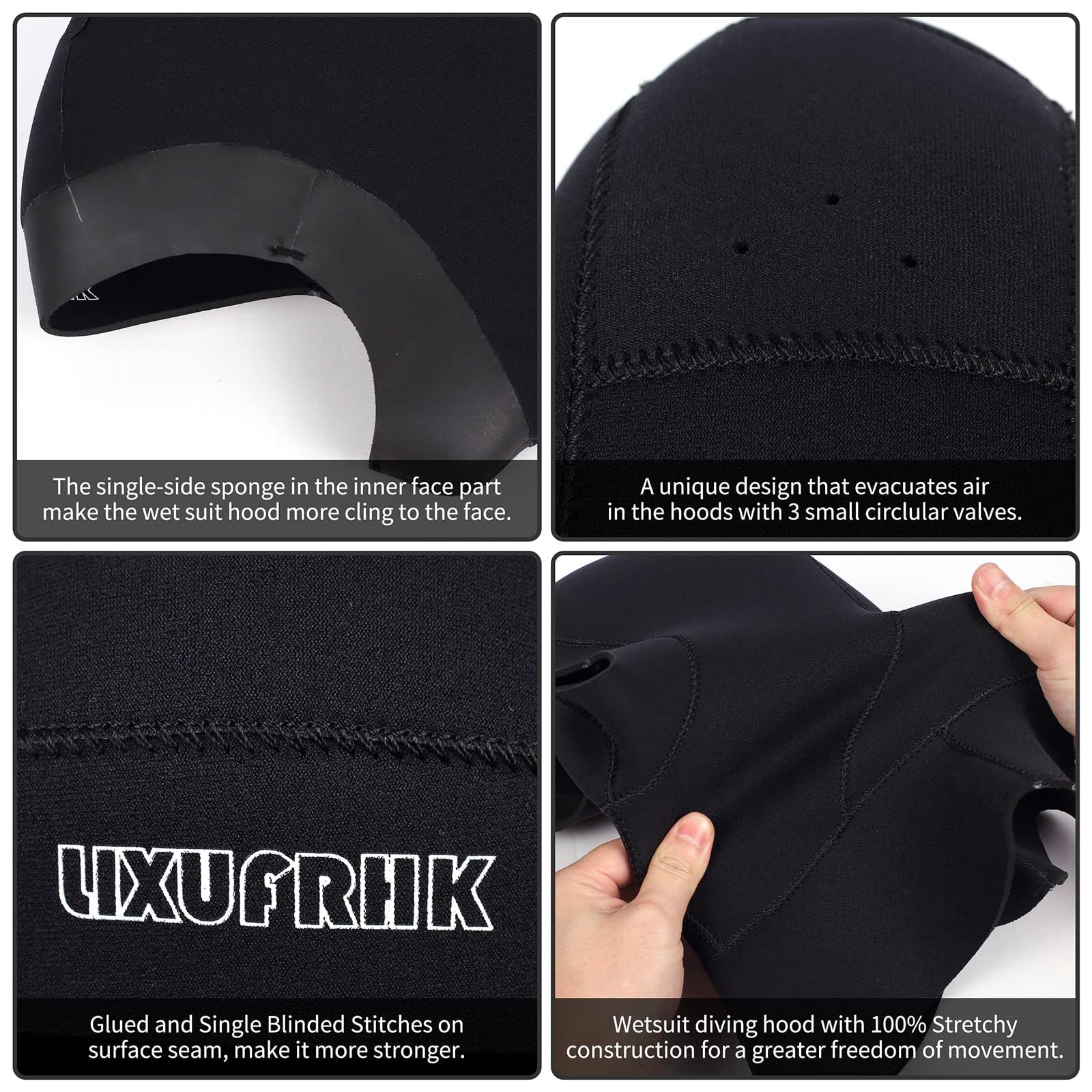 Traje de neopreno con capucha de buceo para hombres y mujeres, buceo, esnórquel, kayak, natación, vela, canoa, surf, deportes acuáticos