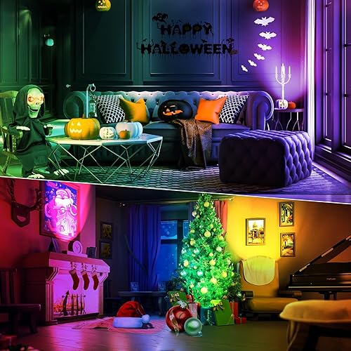 Miniatura 6 de FZWLE RGBW Spot Lights Clamp Indoor Spotlight,2 Pack 7W LED Clip-On Spot Lights with Remote Control, Uplighting Indoor Spotlight, Plant Spotlight