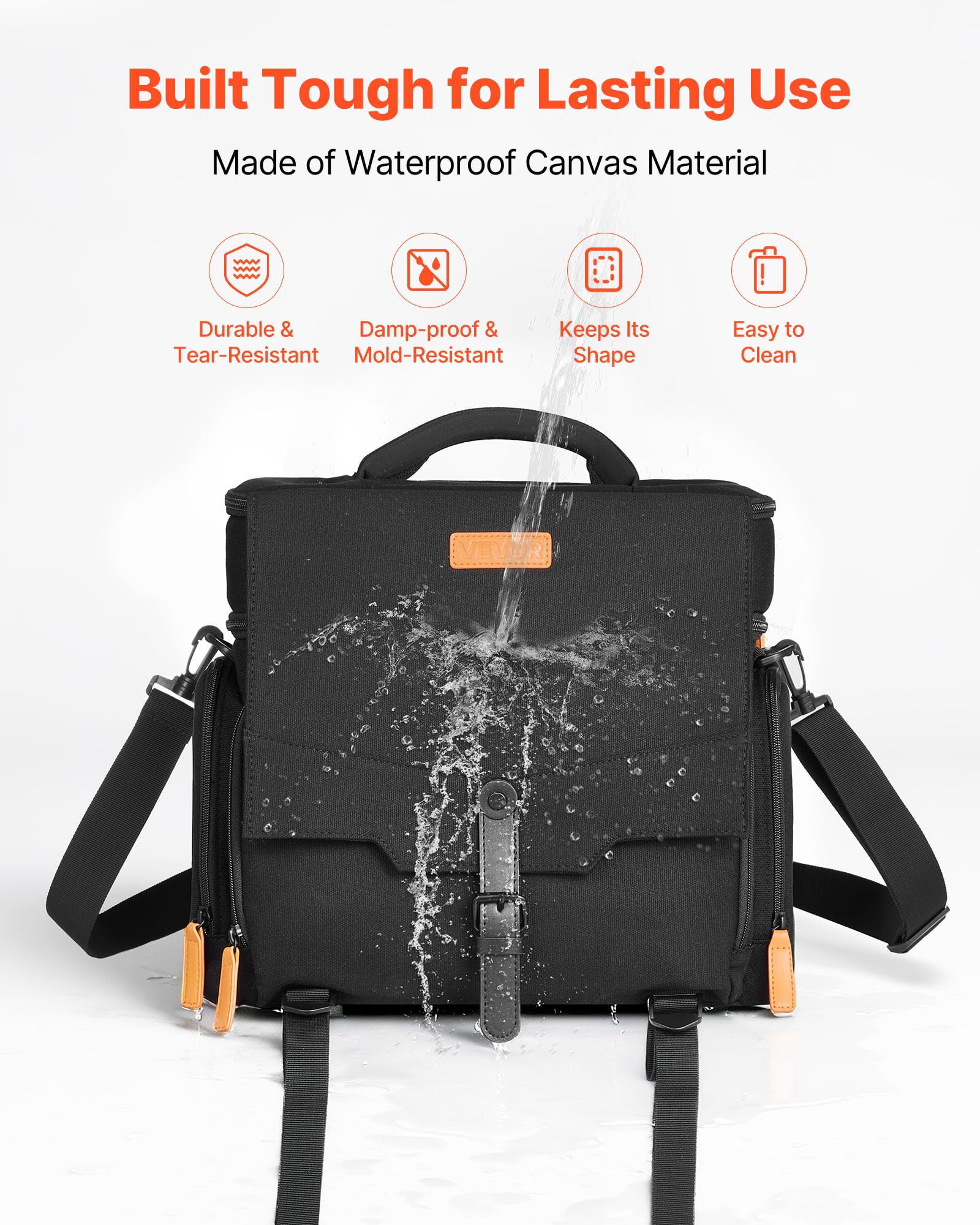 VEVOR Bolsa de Transporte, con Capacidad para 16 Miniaturas de Infantería, Asa y Correa de Hombro Ajustable, 1 Capa de Espuma para Mayor Capacidad, Miniaturas no Incluidas, 350 x 220 x 325 mm