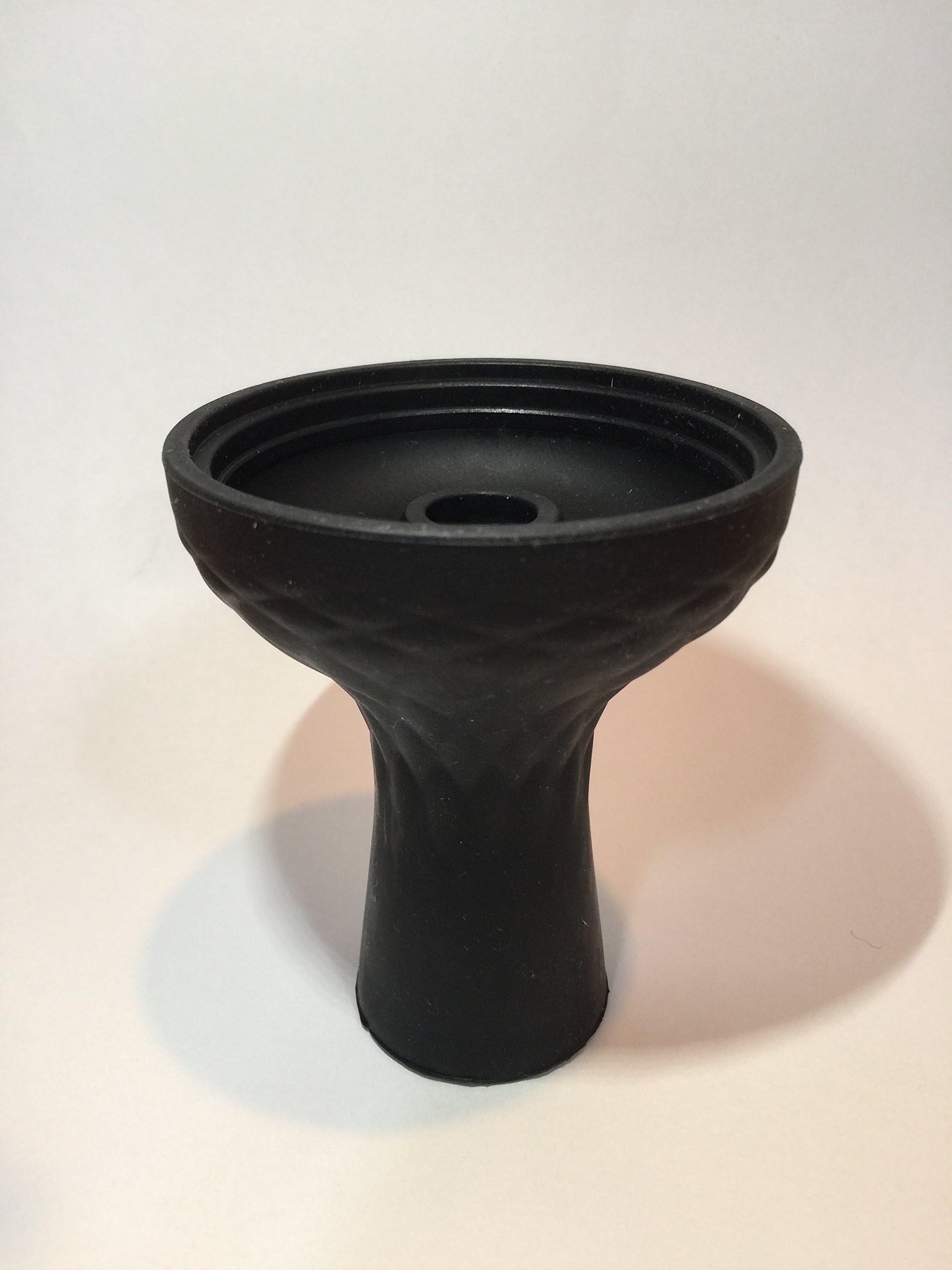 Mystique Hookah Shisha Silicone Funnel Bowl 1 Hole Black Phunnel Bowl - Perfect with Kaloud Lotus