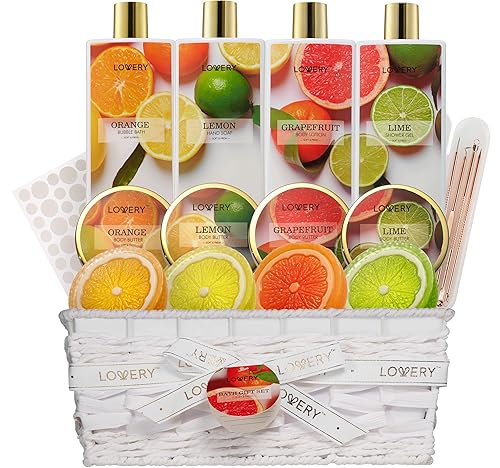 Regalos para mujeres, paquete de cuidado de 20 piezas, cestas de regalo de baño para hombres, mamá, ella, hermana, mejores amigos en aromas de