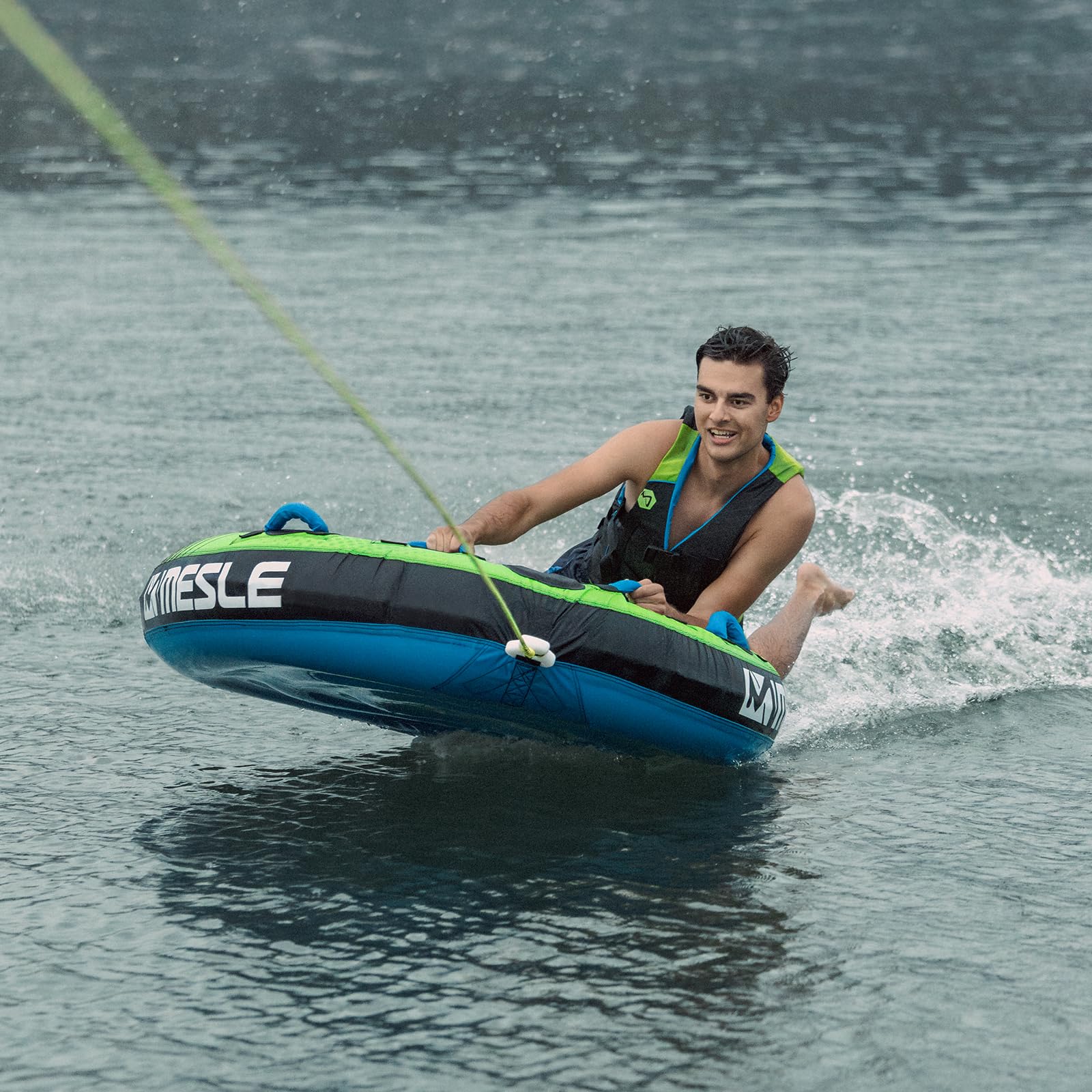 Flotador de Arrastre Vapor Hinchable para 2-3 Personas, Rosco Arrastrable para Deportes Acuáticos