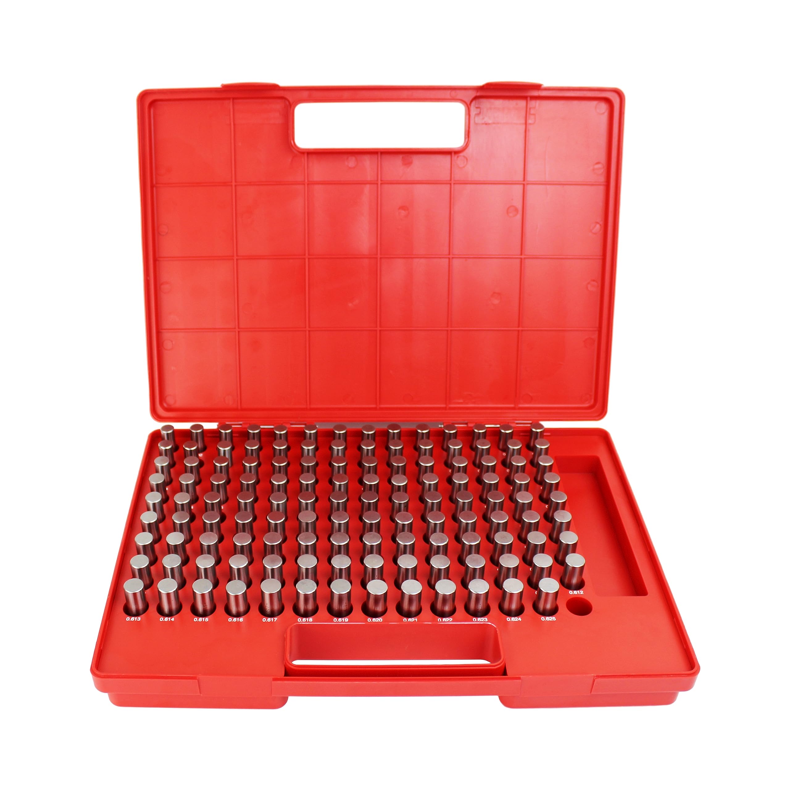 HFS(R) Steel Pin Gauges Set Minus Gage M3 with Plastic Case for Carpenters and Home Improvement 0.501-0.625" 125pcs