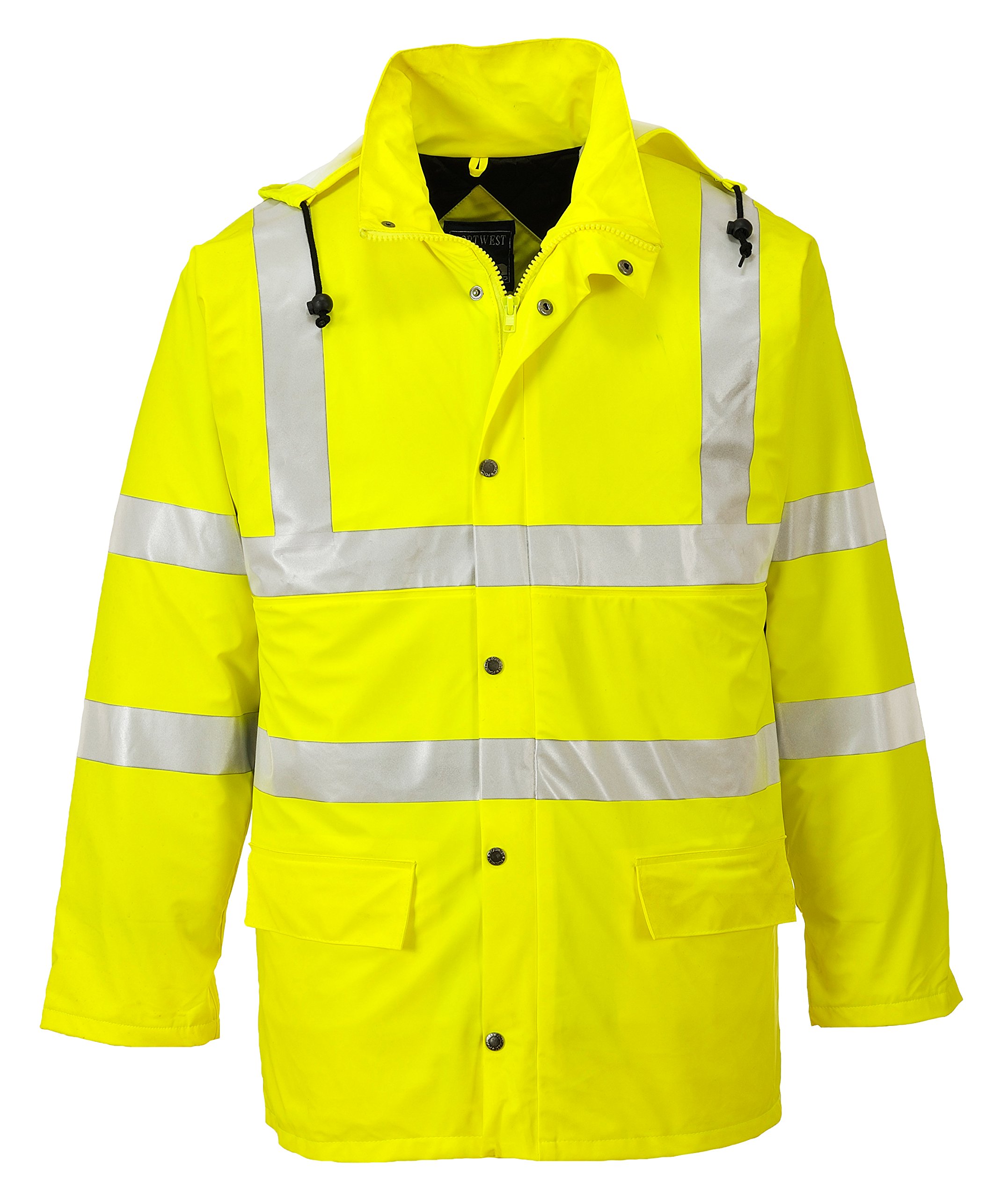 Portwest S490 Parka Sealtex Ultra Forrada Impermeable con Costuras Soldadas | Amarillo, S, EN ISO 20471 Clase 3, Manga Larga, Unisex, Cremallera de Doble Carro, Duradero, Capucha Desmontable, Mecánica