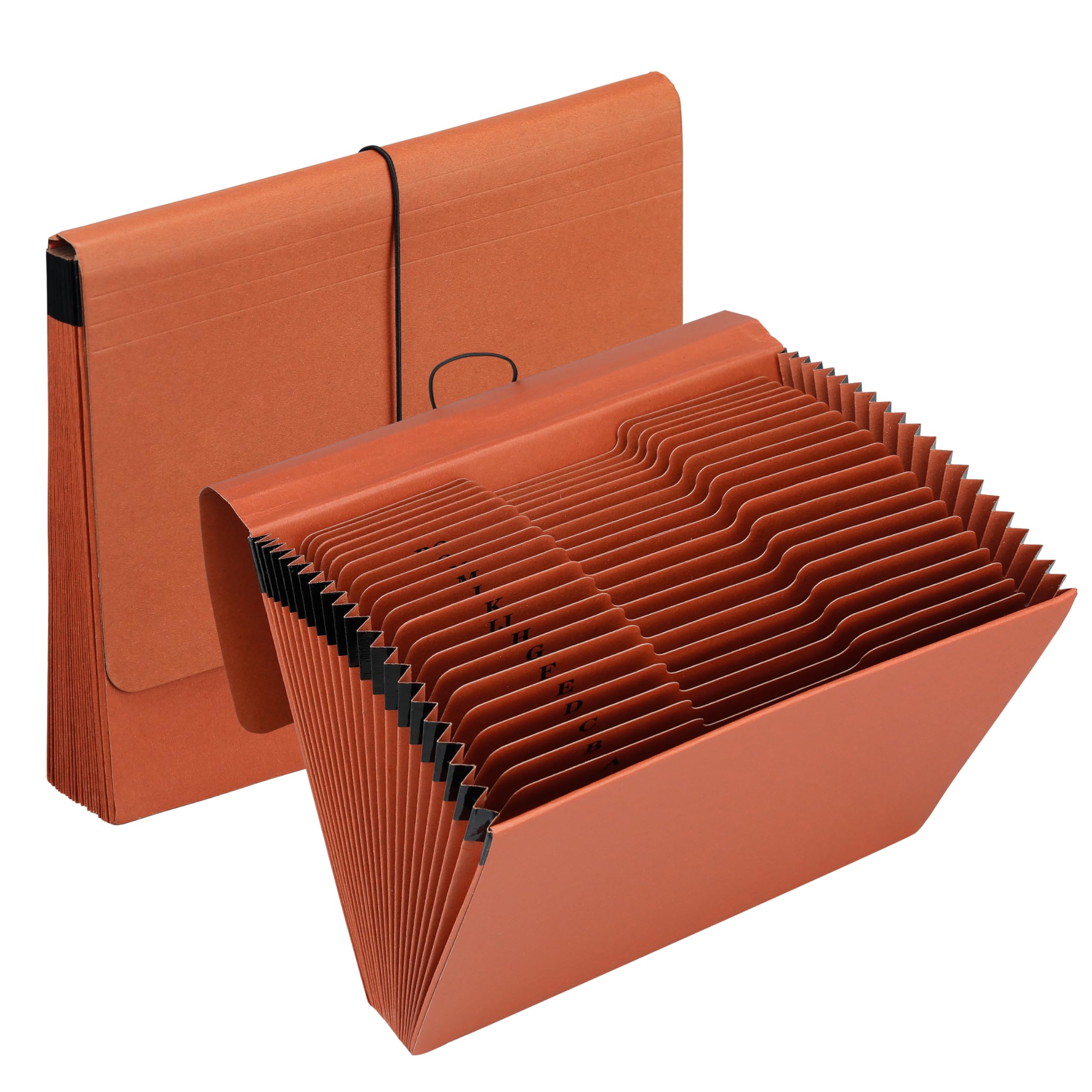 2 Packs Expanding File Pockets with Cover,21 Pockets Accordion File Organizer,Letter Size File Folder,Heavy Duty Expanding File Folder for Classroom,
