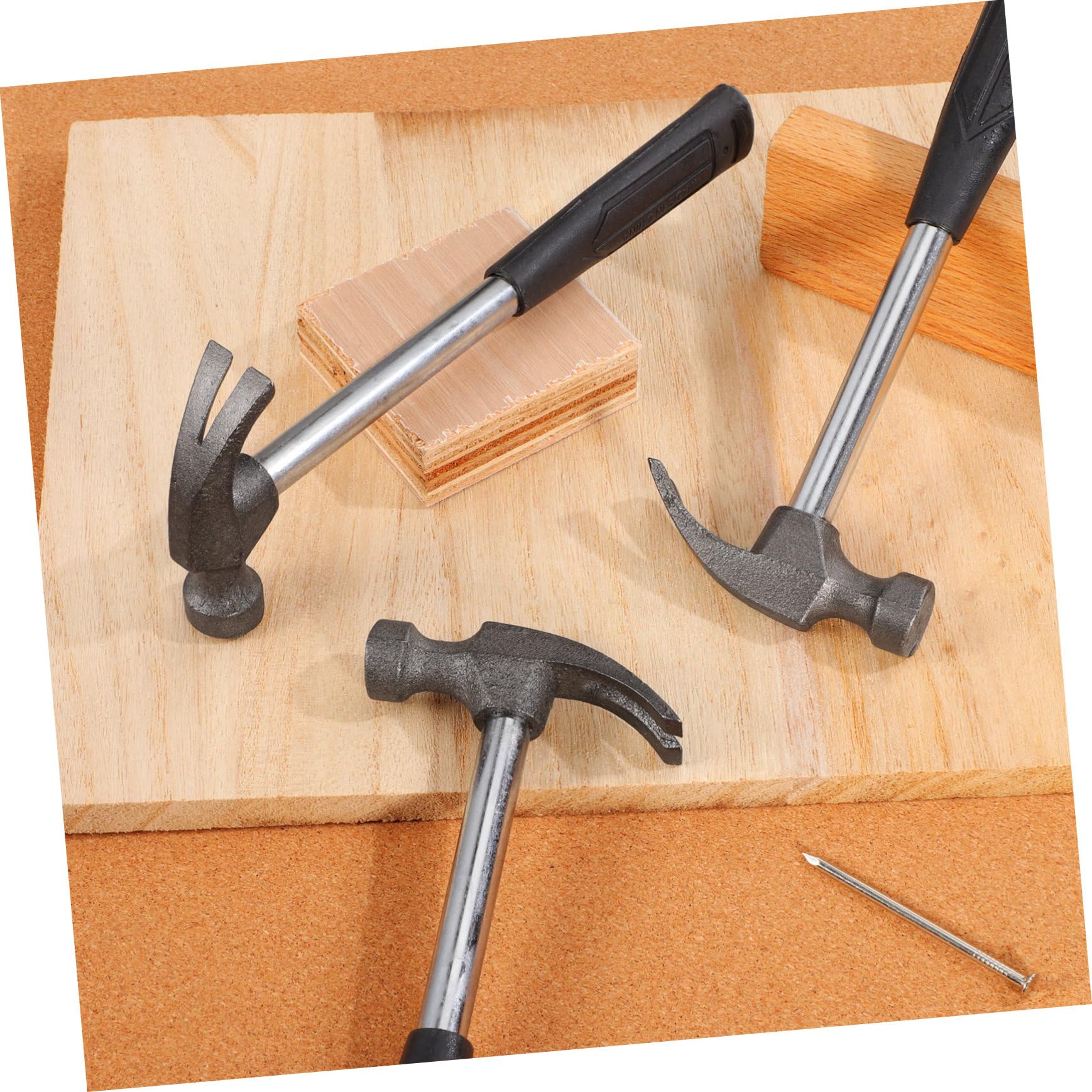 GALPADA 5piezas Martillo De Garra Pequeño Mango Antideslizante Cabeza Metálica Duradera Mini Para Bricolaje y Mantenimiento Doméstico