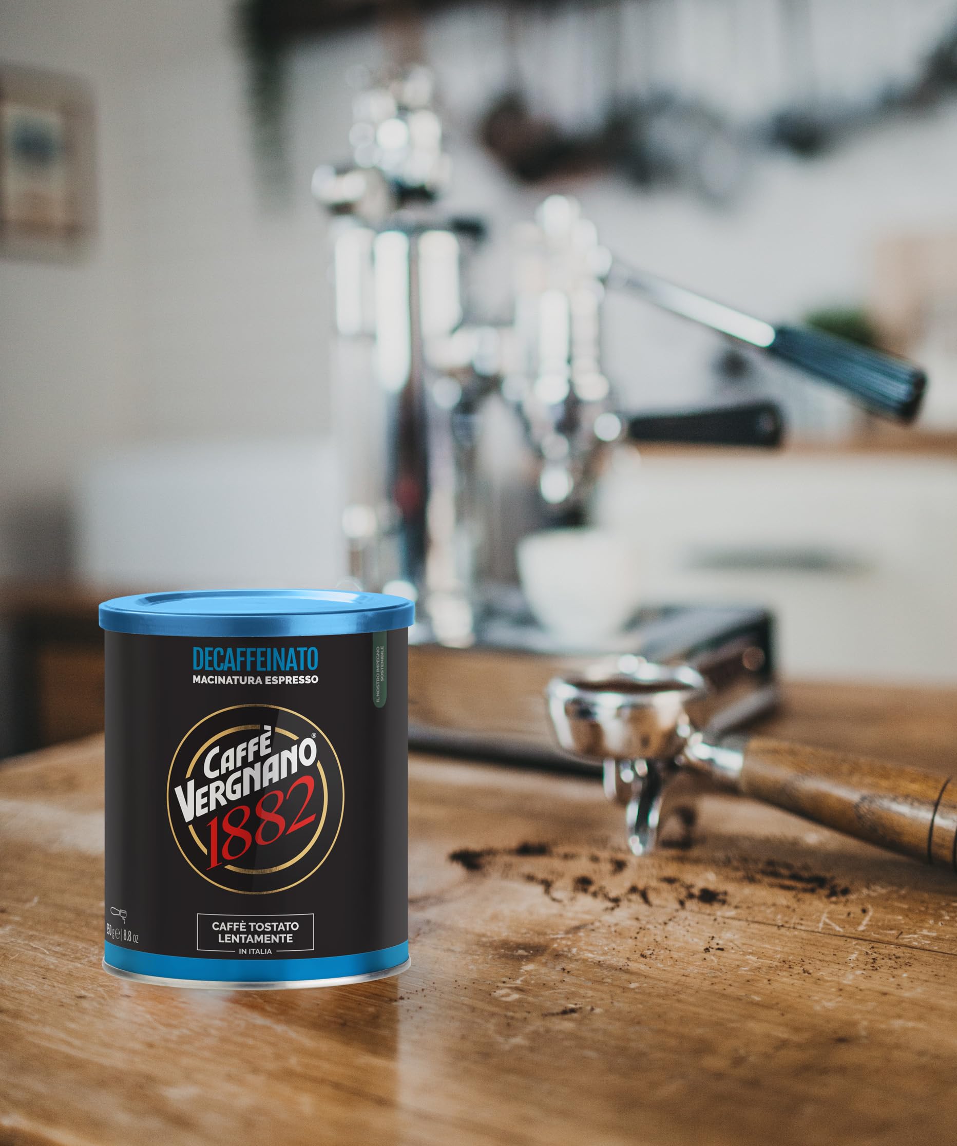 Caffè Vergnano 1882 Lattina Caffè 100% Arabica Macinato Decaffeinato - 6 confezioni da 250 gr | 6 Confezioni da 250 gr