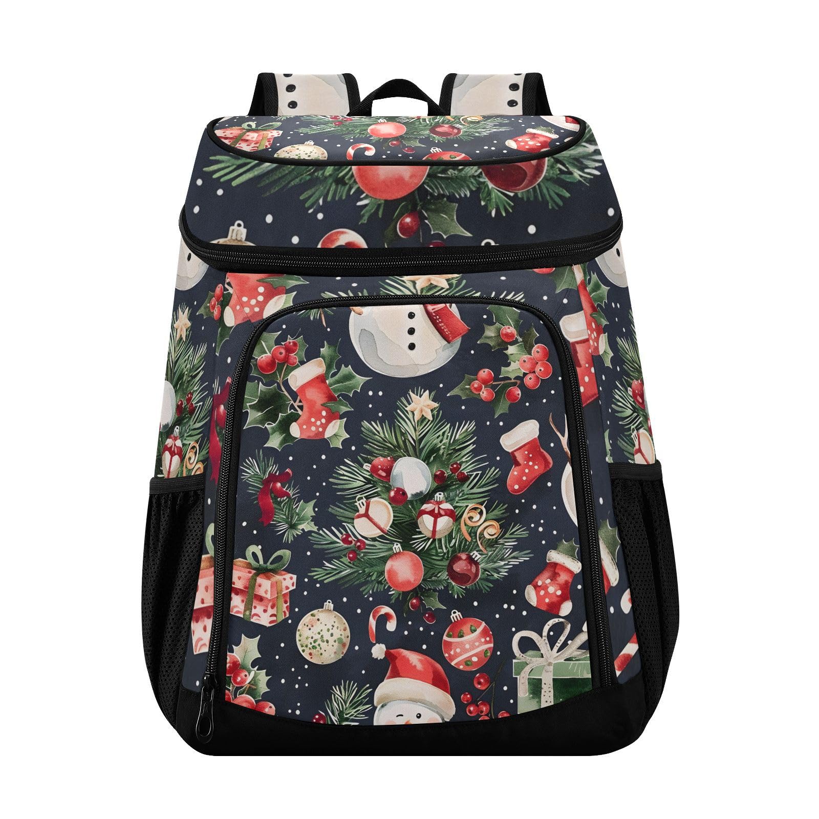 Christmas Snowman Gift Cooler Backpack Cooler Insulated Leak Proof Lunch Backpack 36 Cans Waterproof Soft for Men Women Picnic Hiking Camping Beach