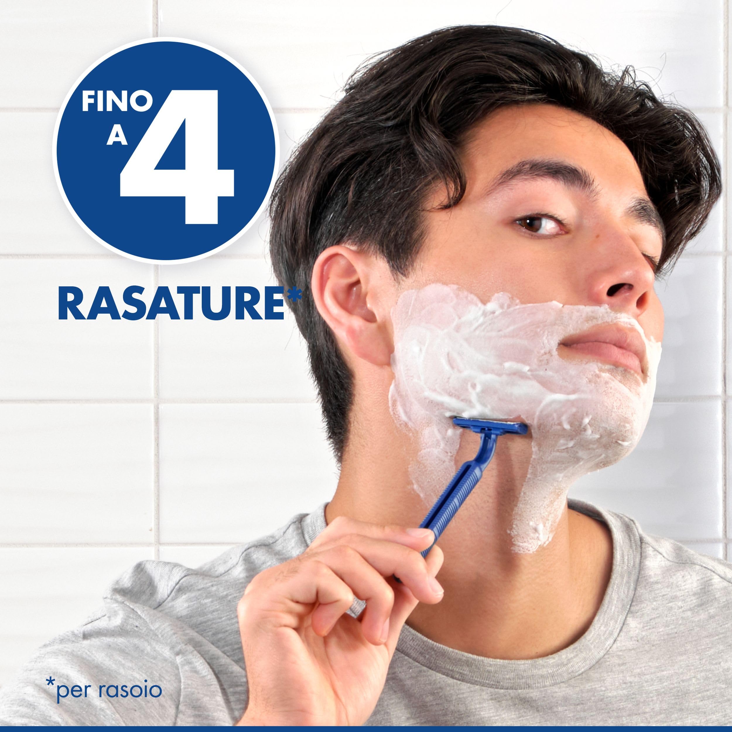 Gillette BlueII Rasoi Da Uomo Usa E Getta Confezione Da 20, Rasoio A 2 Lame Con Testina Fissa
