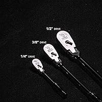 Vista 6 de Capri Tools Trinquetes, True 72 dientes, arco oscilante de 5 grados (juego de 3 piezas/perfil bajo de cabeza flexible), (Modelo: CP12000FX)